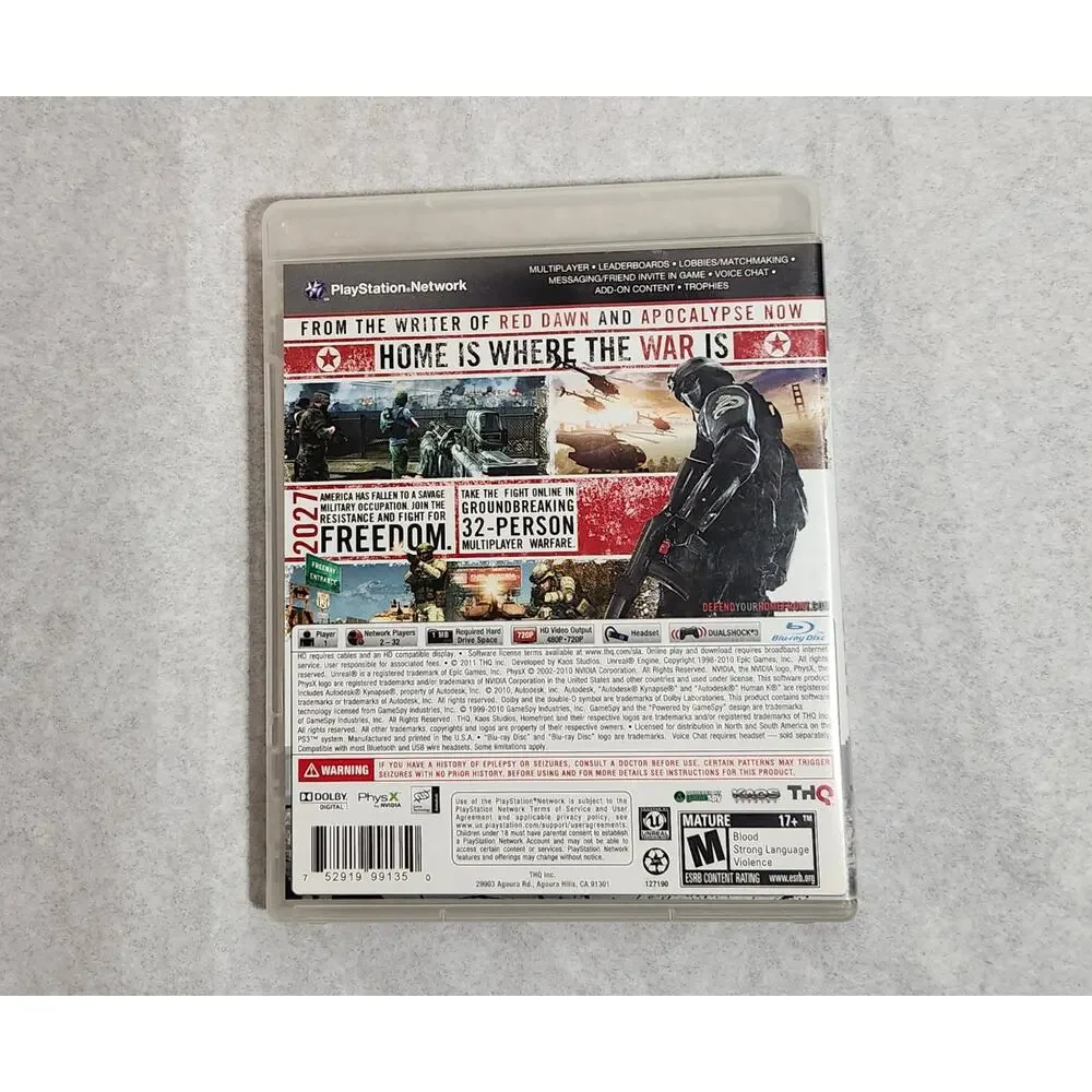 PS3 Homefront CIB THQ 2010 Sony PlayStation Pre-owned